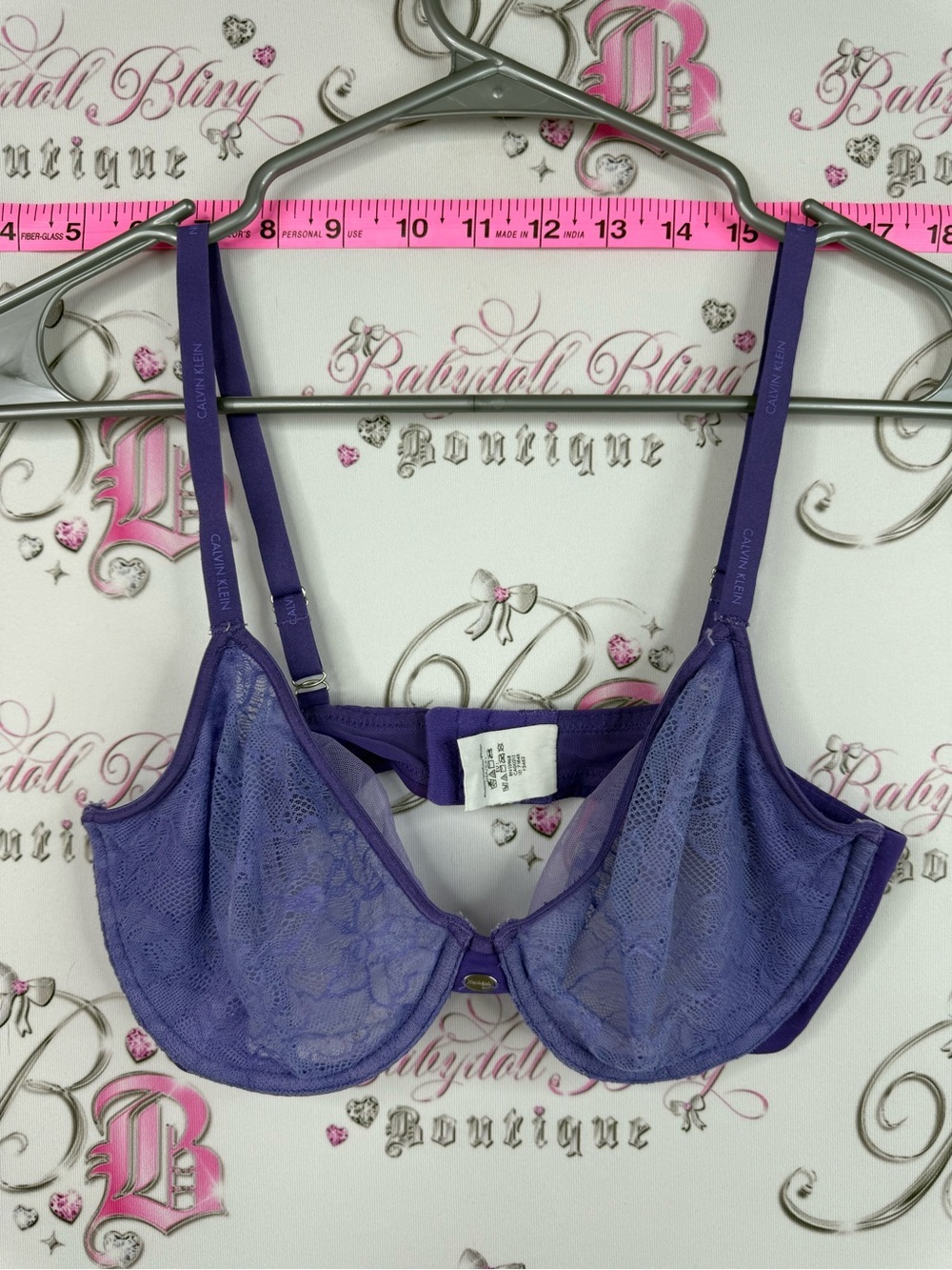 Calvin Klein bra purple blue Lavender Lace Underwire Bra